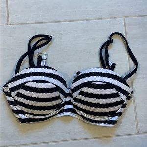 striped bikini top push up